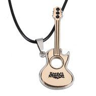 Men's Unisex Stainless Steel Guitar Pendant luxury Necklace Fashion Jewelry