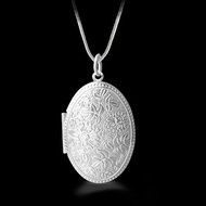 Stunning Silver Plated Carving Locket Pendant Chain Choker Necklace Jewelry N3