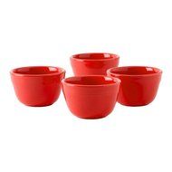 Tuxton Home Concentrix Bowl (Set of 4), 13 oz, Cayenne Red; Restaurant Grade Nonporous Virtrified China; Thermal... N16