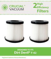 2 Dirt Devil HEPA Style F62 Vacuum Filters Fit SD40100 Featherlite, Part # 440001893, Designed &amp; Engineered by...