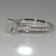 White Sapphire Birthstone 925 Silver Filled Wedding Bridal Ring Gift Size 6-10 (8) N2
