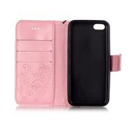 iPhone 5C Case, iPhone 5C Wallet Case,PHEZEN Four Leaf Clover Flower Design PU Leather Wallet Case Stand Flip... N3
