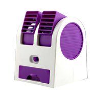 AMA(TM) Portable Dual Mini USB Battery Fan Car Vehicle Fan Air Conditioner Cooler (Orange) N5