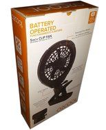 O2 Cool 5&quot; Portable Battery Operated CLIP FAN N2