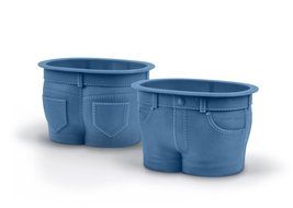 Set 6 Muffin Top Jeans Shape Silicone Baking Cups - As Batter Rises, Spills Over Waistband, Creates Muffin Top... N3