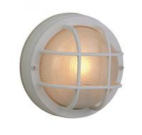 Craftmade Z394-04 Marine Light with Frosted Halophane Glass Shades, White Finish by Craftmade
