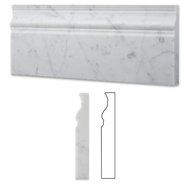 Italian Carrara White Marble Honed 5 X 12 Baseboard - 4 Sample by Marble 'n things