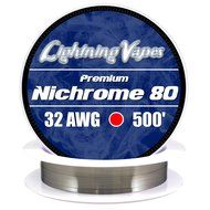 Genuine Lightning Vapes 32 AWG Nichrome 80 Wire 500' N2