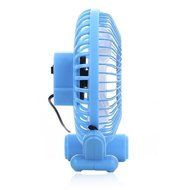 USB Desk Fan Small Personal Fan USB Powered with Two Speed, Metal Design and Quiet, 4" (Blue) N8