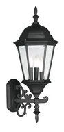 Livex Lighting 7561-04 Outdoor Wall Lantern with Clear Beveled Glass Shades, Black by Livex Lighting