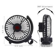 USB Desk Fan Small Personal Fan USB Powered with Two Speed, Metal Design and Quiet, 4" (Blue) N11
