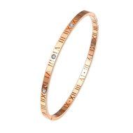 AutumnFall Women's Swarovski Crystal Accented Gold-Tone and Black Bangle Watch with Bracelet Set (609GB) N37