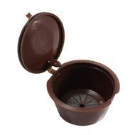 1-Pack Brown Reusable Coffee Capsule, Eco-Friendly Single Serve Coffee Filter, Compatible with Dulce Gusto Brewers