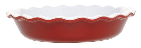 Emile Henry 9-Inch Pie Dish, Cerise Red