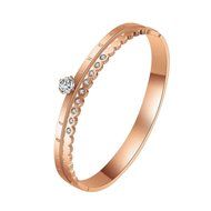 AutumnFall Women's Swarovski Crystal Accented Gold-Tone and Black Bangle Watch with Bracelet Set (609GB) N41