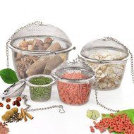 Meleg Otthon Stainless Steel Fine Mesh Tea Filters Tea Scoop For Loose Tea Seasoning Ball Set Loose Tea Infuser... N2