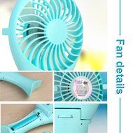 Megadream Portable USB Rechargeable 18650 Battery Operated Foldable Desk Personal Hand Held Cooling Fan with Big... N11