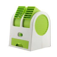 AMA(TM) Portable Dual Mini USB Battery Fan Car Vehicle Fan Air Conditioner Cooler (Orange) N9
