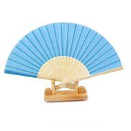 Chinese Folding Fan Retro Hand Fan Wedding Favors (White) N23