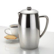 BonJour Coffee Self-Insulated Stainless Steel French Press, 33.8-Ounce, Triomphe(tm)