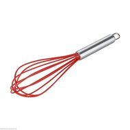 11-inch Ballon Whisk Red Kitchen Mixer Balloon Wire Egg Beater Tool Spus Handle