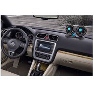 Xcellent Global 12V Car Dual Heads Cooling Fan Rotating Auto Quiet Ventilation with Kids Safe Design AT015 N4
