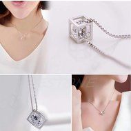 Fashion Women's Silver Plated Chain Crystal Rhinestone Pendant Necklace N N5