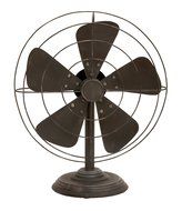 Deco 79 Decorative Vintage-Style Fan(Decor only)