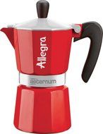 Bialetti 3 Cup Aeternum Allegra Stovetop Stove Top Espresso Coffee Maker Red N2