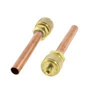 GBSTORE 5 Pcs Air Conditioner Spare Part 6mm Copper Tube OD Filling Access Valve Monodirectional CT-340 N2