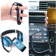 New 3.5mm AUX Male Audio Spring Cable Jack Connector for iPhone Phone Car L7S N8