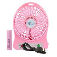 Acmee&reg; 4-inch Mini Hand Held Portable USB Fan Powered by Premium 2600mAh 18650 Lithium Rechargeable Battery, 4... N9