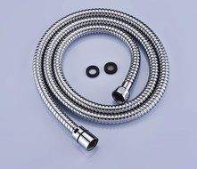 Purelux&reg; 100 Inch Extra Long Double Lock Stainless Steel Replacement Shower Hose with Brass Fittings, Chrome Finish... N3