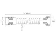Purelux&reg; 100 Inch Extra Long Double Lock Stainless Steel Replacement Shower Hose with Brass Fittings, Chrome Finish... N4