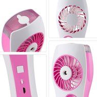 Monilon Mini Misting Fan Portable Cooling Humidifier USB Rechargeable Hydrating Fan with Built-in Battery Air... N16