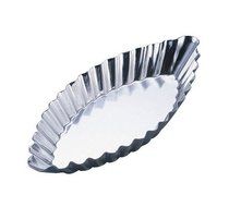 Matfer Bourgeat 342124 Barquette Fluted Boat Mold
