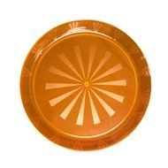 Party Essentials Hard Plastic 12-Inch Round Serving Trays, Purple, 2Pk