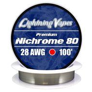 Genuine Lightning Vapes 28 AWG Nichrome 80 Wire 250' N6