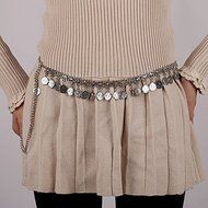 New Retro Metallic Coins Waist Belt Chain Tassel Jewelry Party Hot Dangle N2