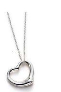 Valentine's Day Gift，Korean Style White Gold Plated Sweet Heart Shape Pendant