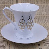 Womens 925 Sterling Silver long Peacock Tail Drop/Dangle Ear Stud Hook Earrings N3