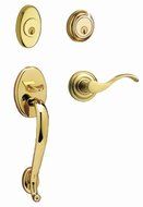 Baldwin 85315.003.LDBL Logan Sectional Trim Left Hand Handleset with Wave Lever, Lifetime Polished Brass by Baldwin
