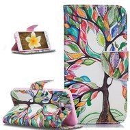 Galaxy J7 2016 Case,Galaxy J7 2016 Cover,ikasus Colorful Painted PU Leather Flip Wallet Pouch Stand Credit Card... N12