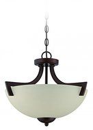 Jeremiah 37753-OB Almeda 3 Light Convertible Semi Flush Mount Light Fixture with Creamy Frosted Glass, Old Bronze...