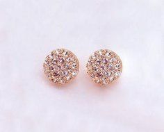 New Fashion Women Lady Elegant circle Crystal Rhinestone Ear Stud Earrings N2