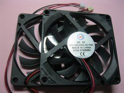 2 pcs Brushless DC Cooling Fan 5V 8010S 11 Blades 2 wire 80x80x10mm Sleeve-bearing Skywalking N2