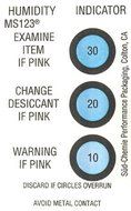25 Card Pack of Humidity Indicator Cards - 10-30% 3 Spot