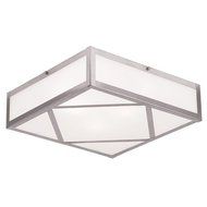 Livex Lighting 7134-91 Viper 4 Light Ceiling Mount, Brushed Nickel by Livex Lighting
