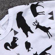 Clothes Set ,BeautyVan Newborn Infant Clothes Baby Boy Girl Tops Animals Print Romper Outfits Jumpsuit (24M, White)