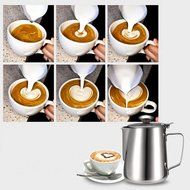 Anself Stainless Steel Milk Frothing Pitcher Coffee Foam Container Milk Cup Espresso Measuring Cups N2